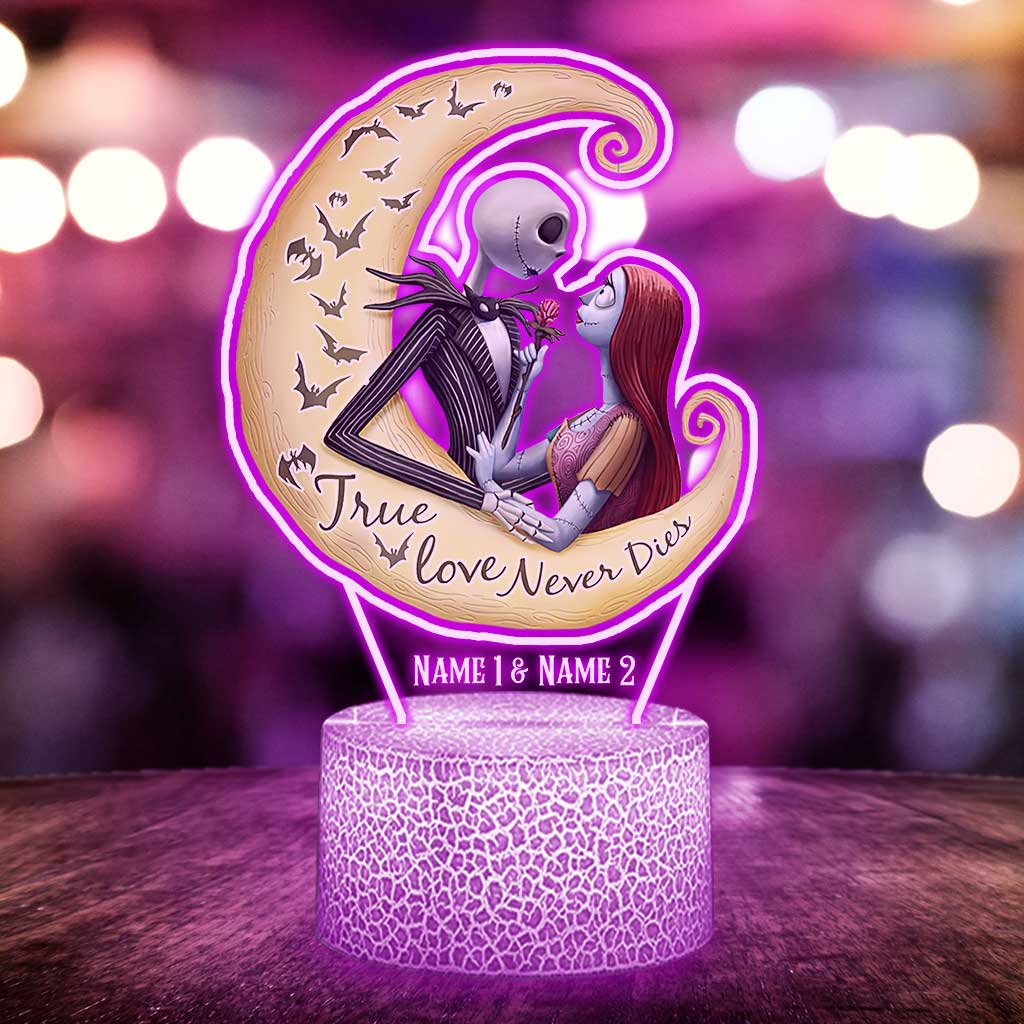 Personalized Nightmare Shaped Plaque Light Base Gift for Couples Shaped Plaque Light Base GradoCreations