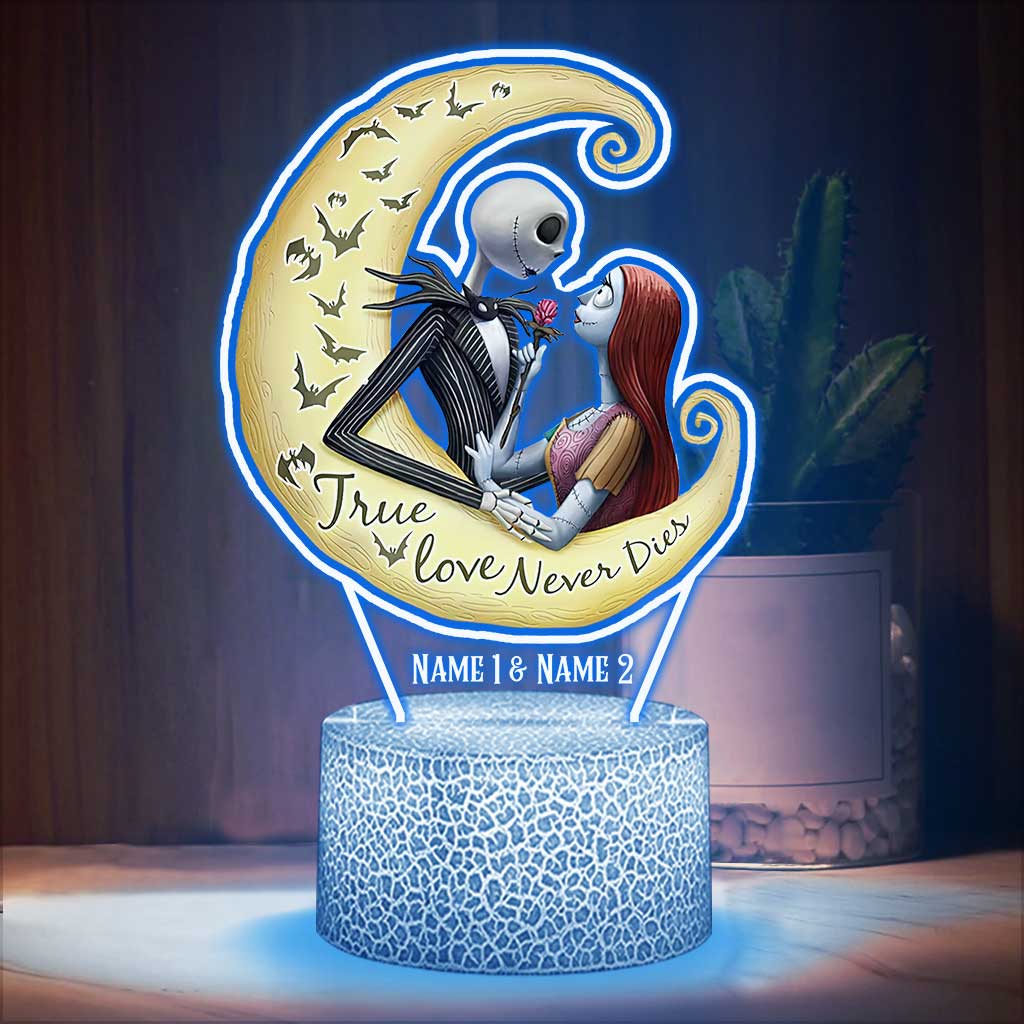 Personalized Nightmare Shaped Plaque Light Base Gift for Couples Shaped Plaque Light Base GradoCreations