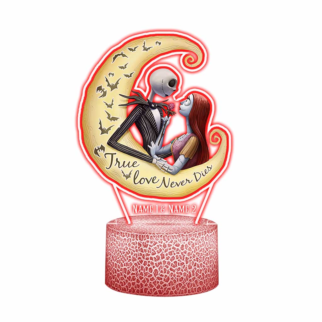 Personalized Nightmare Shaped Plaque Light Base Gift for Couples Shaped Plaque Light Base GradoCreations