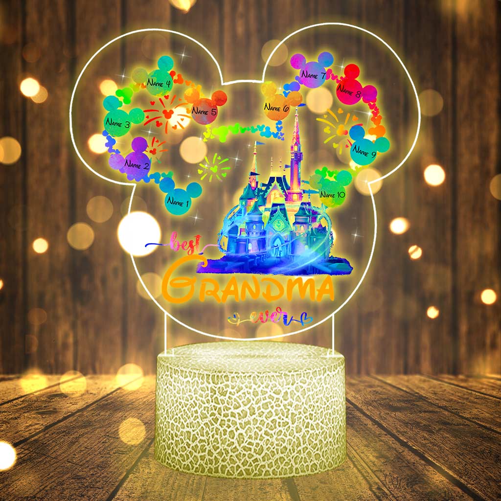 Personalized LED Light Base Plaque Gift for Grandma Shaped Plaque Light Base GradoCreations