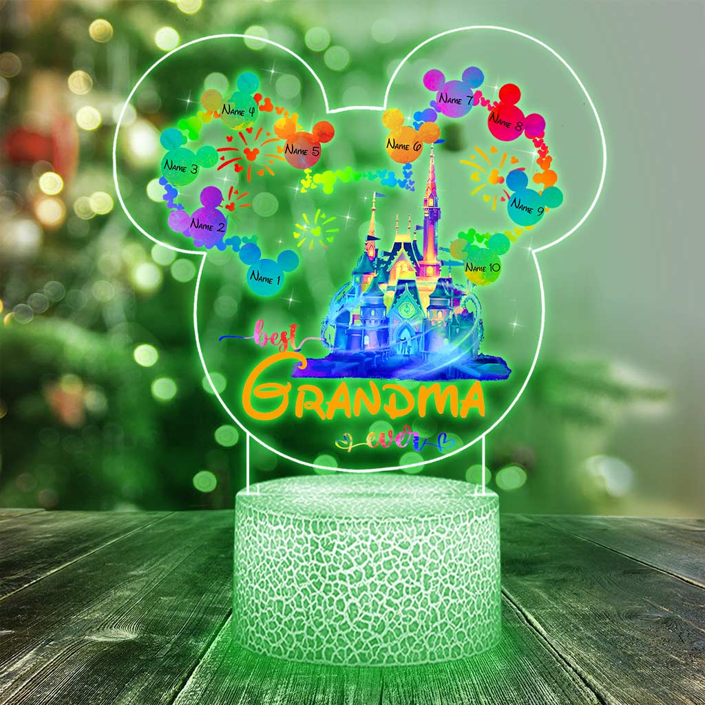 Personalized LED Light Base Plaque Gift for Grandma Shaped Plaque Light Base GradoCreations