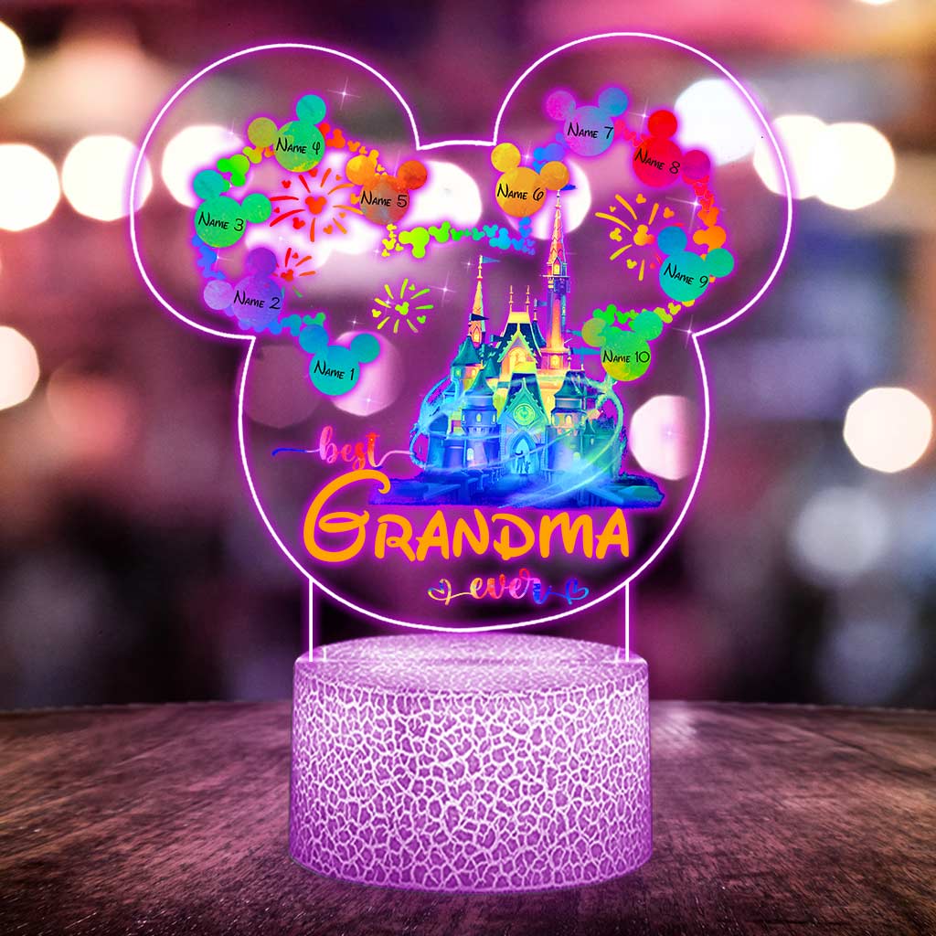 Personalized LED Light Base Plaque Gift for Grandma Shaped Plaque Light Base GradoCreations