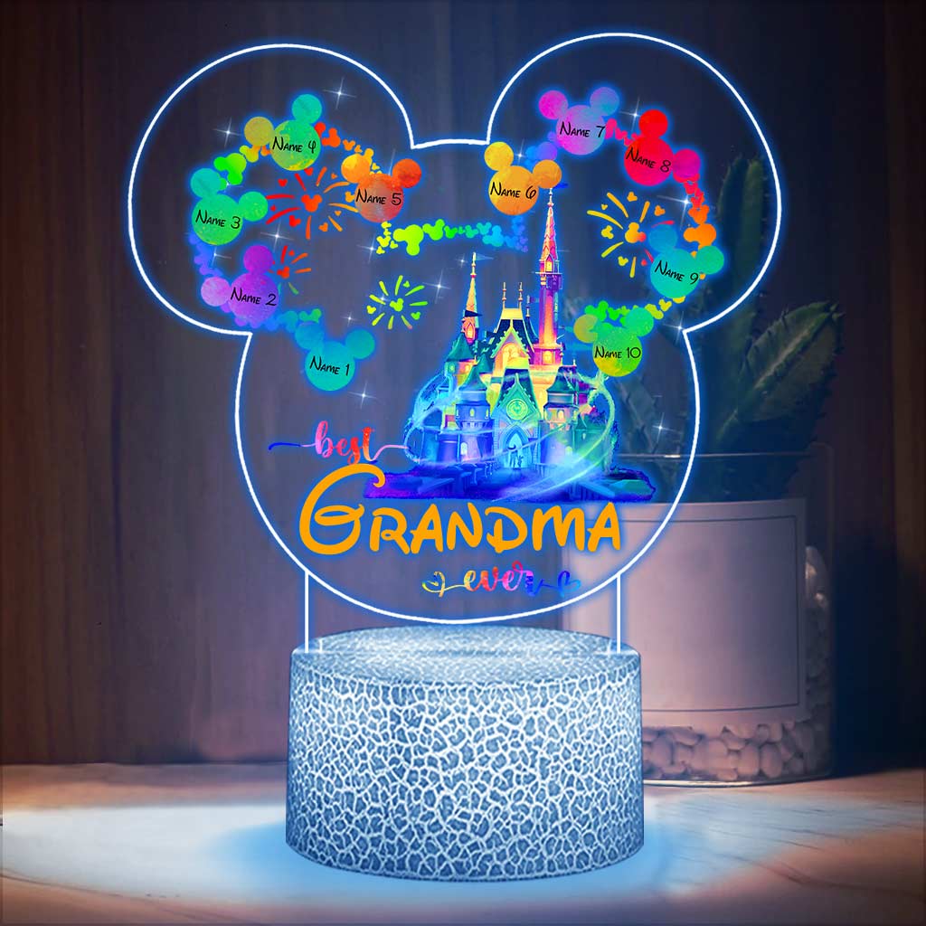 Personalized LED Light Base Plaque Gift for Grandma Shaped Plaque Light Base GradoCreations