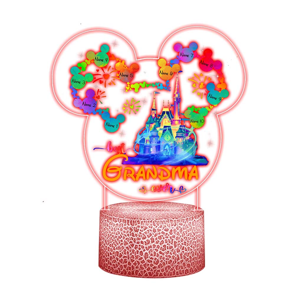 Personalized LED Light Base Plaque Gift for Grandma Shaped Plaque Light Base GradoCreations