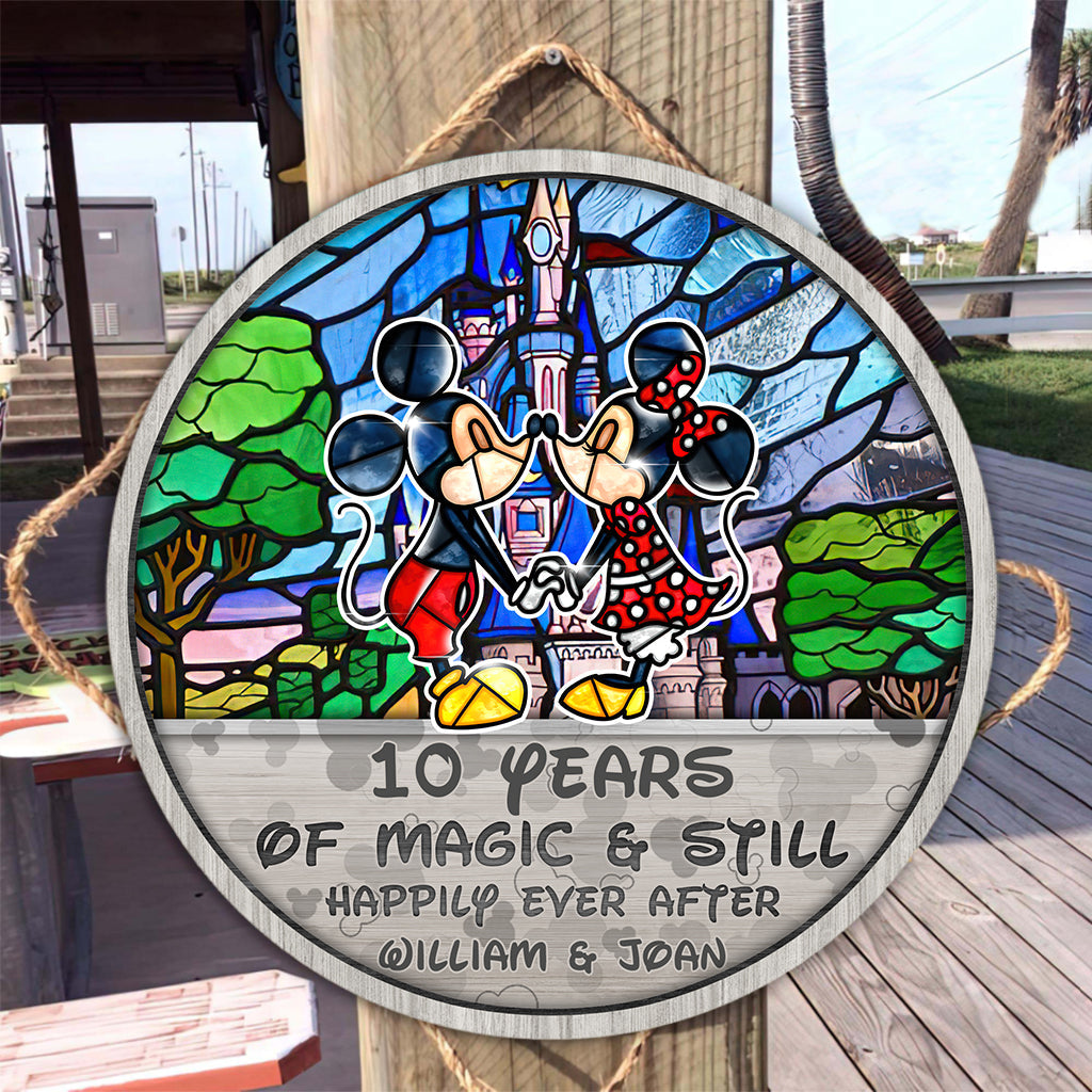 Personalized Round Wood Sign Custom Name Engagement Gift Round Wood Sign GradoCreations