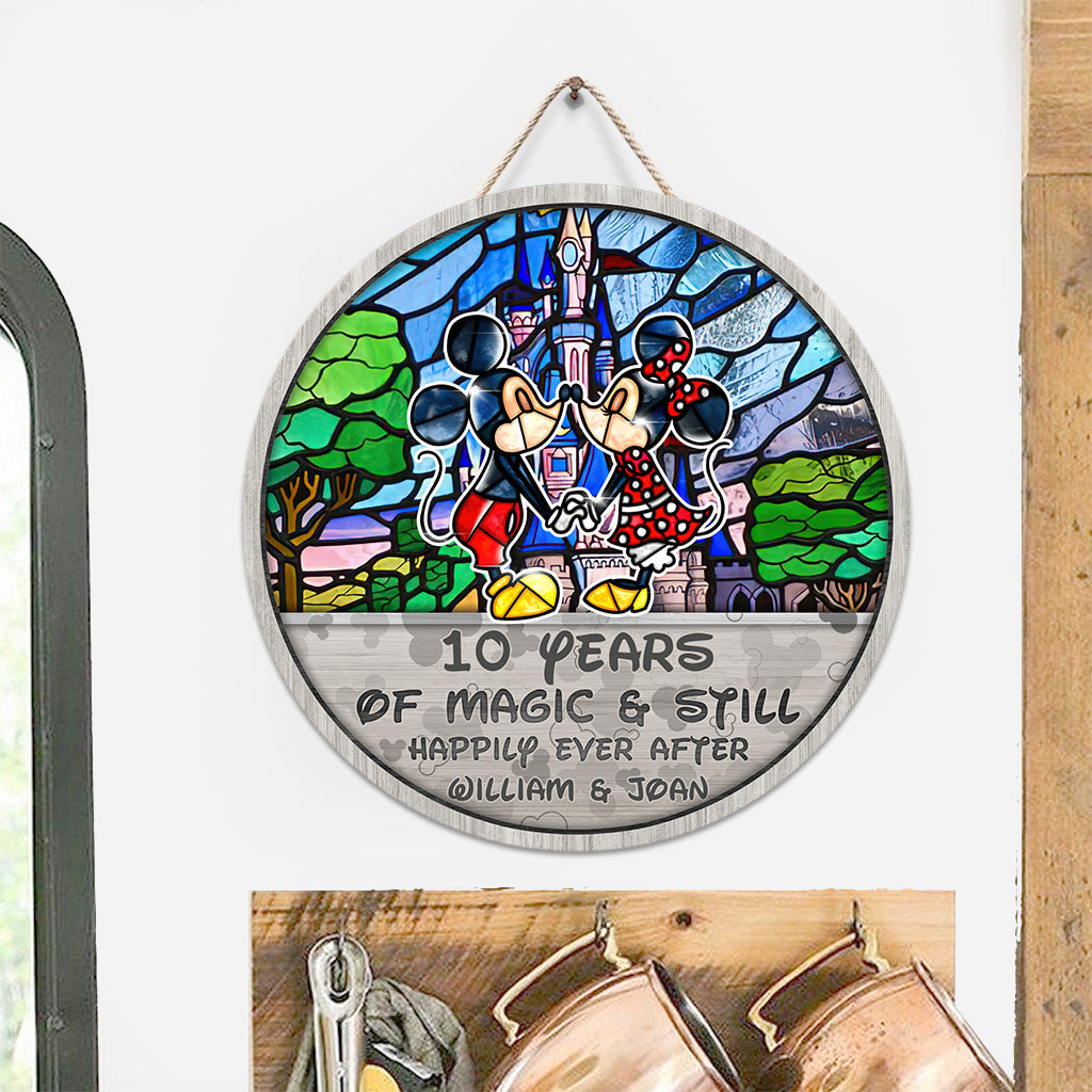Personalized Round Wood Sign Custom Name Engagement Gift Round Wood Sign GradoCreations