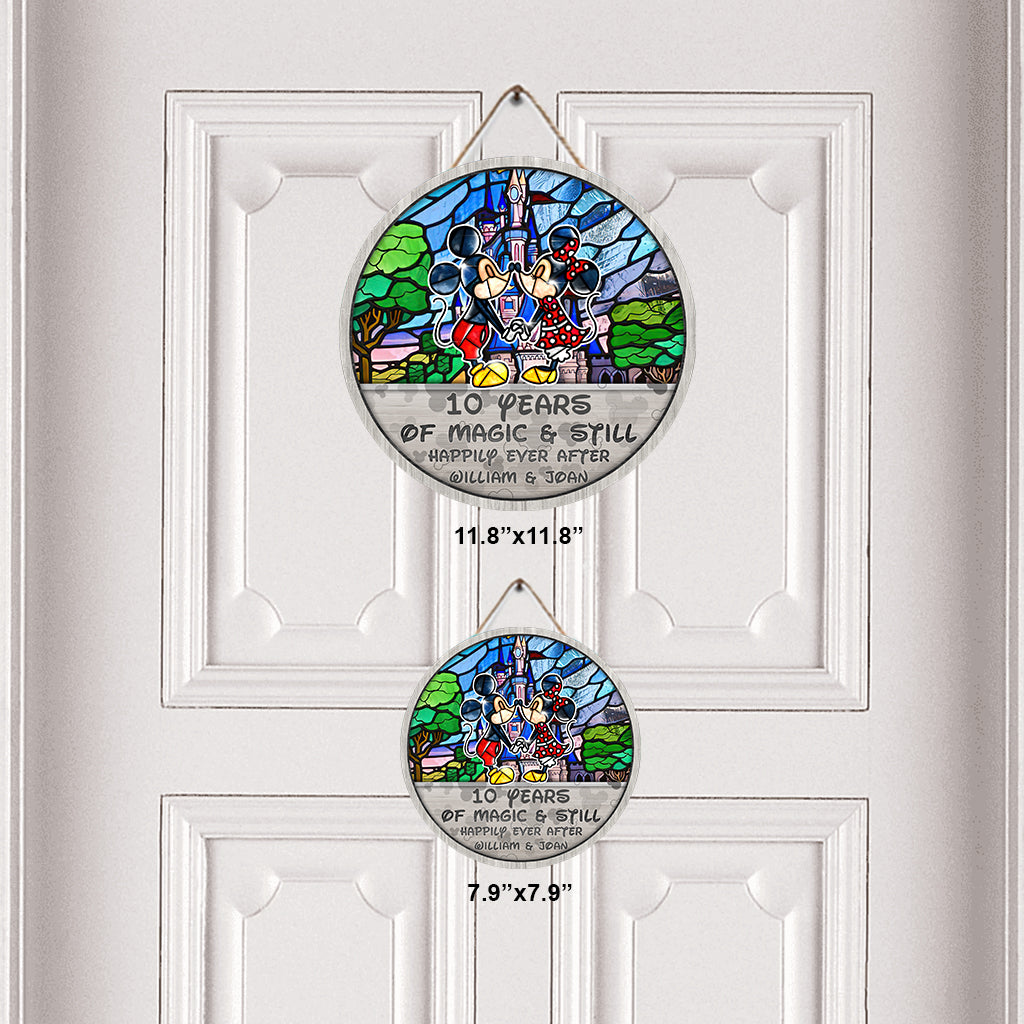 Personalized Round Wood Sign Custom Name Engagement Gift Round Wood Sign GradoCreations