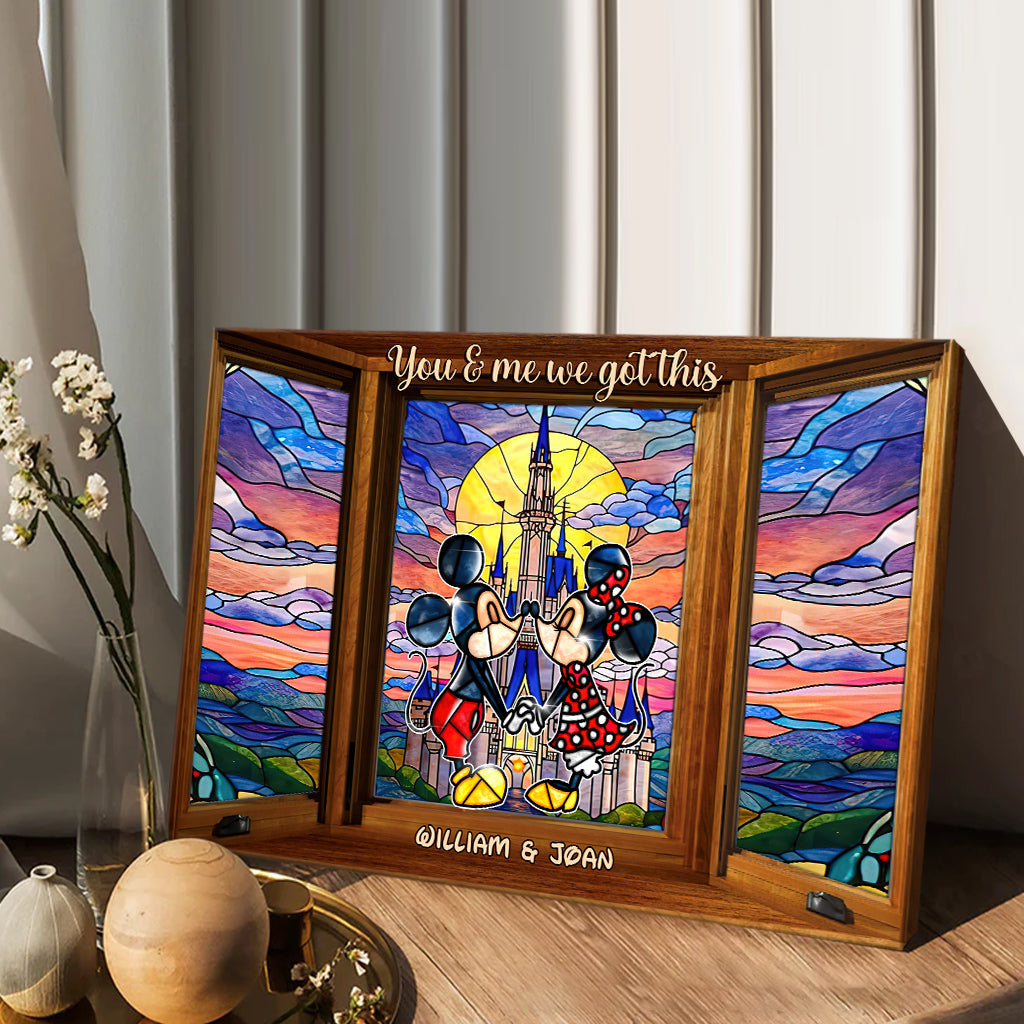 Personalized Disney Mouse Canvas Print Custom Name Gift for Couples Canvas And Poster GradoCreations