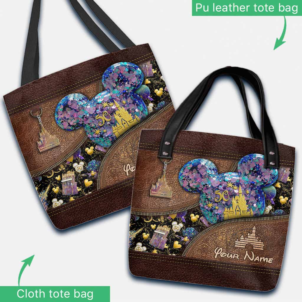Personalized Disney 50th Anniversary Tote Bag Custom Name Gift Tote Bag GradoCreations