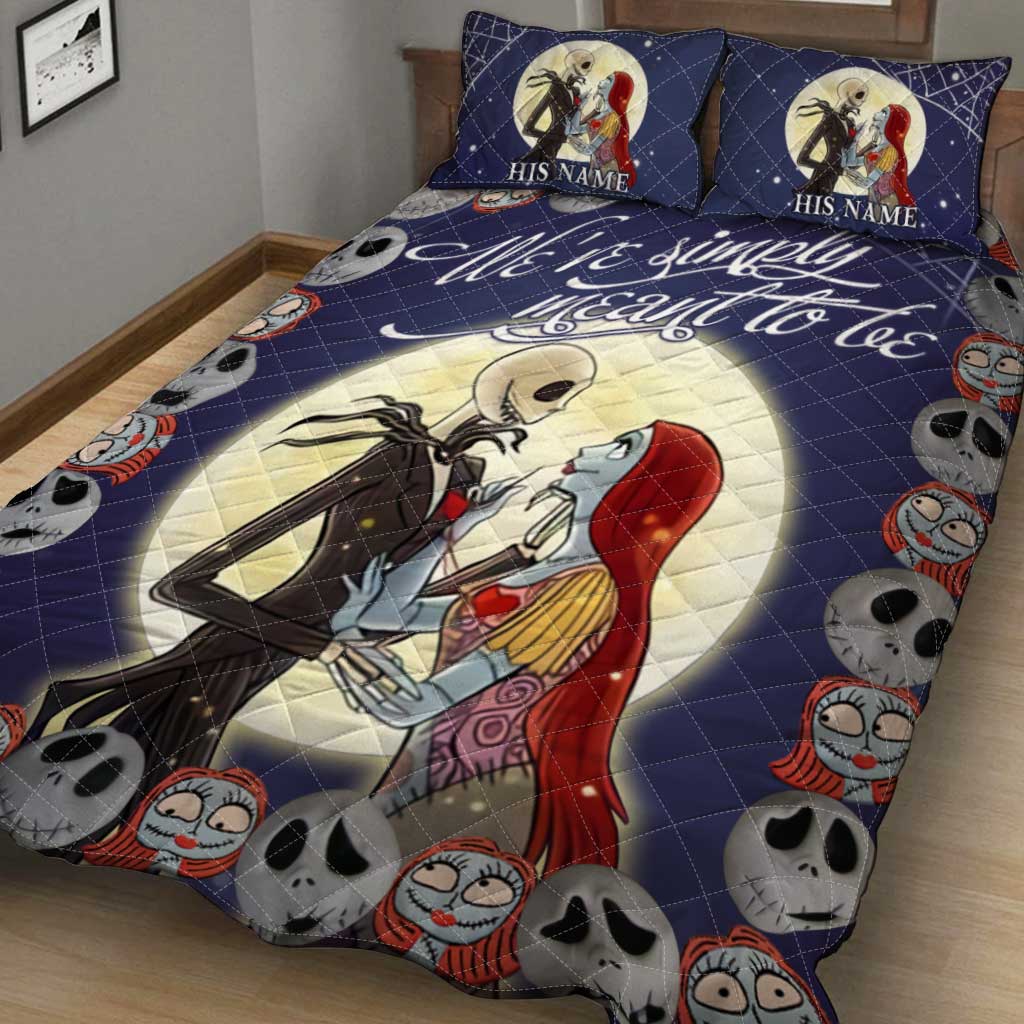 Personalized Nightmare Before Christmas Quilt Set for Couples Quilt Set GradoCreations