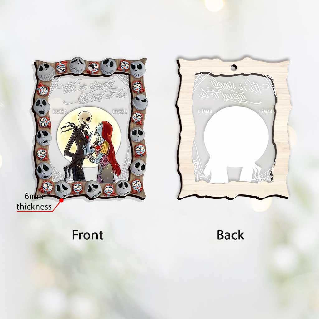 Personalized Nightmare Before Christmas Ornament with Names for Couples Gift Layers Mix Ornament GradoCreations