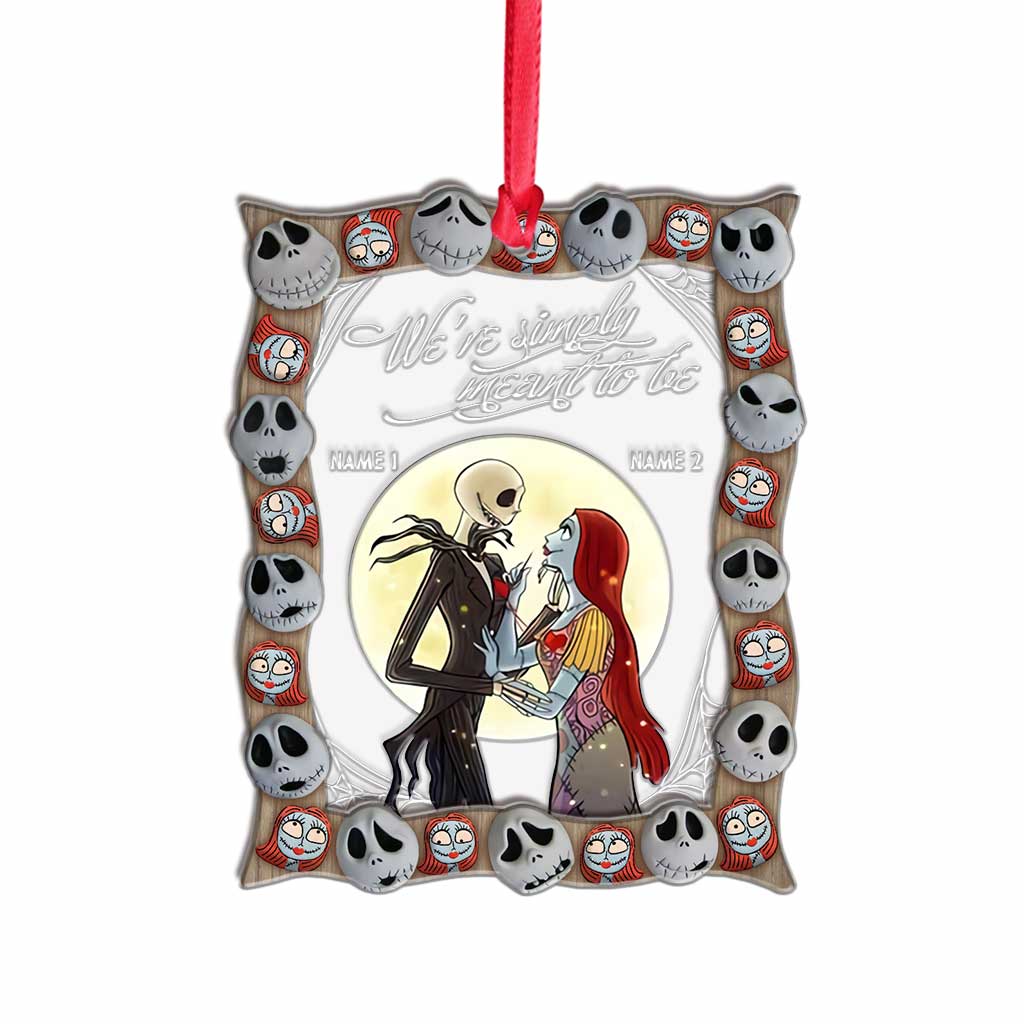 Personalized Nightmare Before Christmas Ornament with Names for Couples Gift Layers Mix Ornament GradoCreations