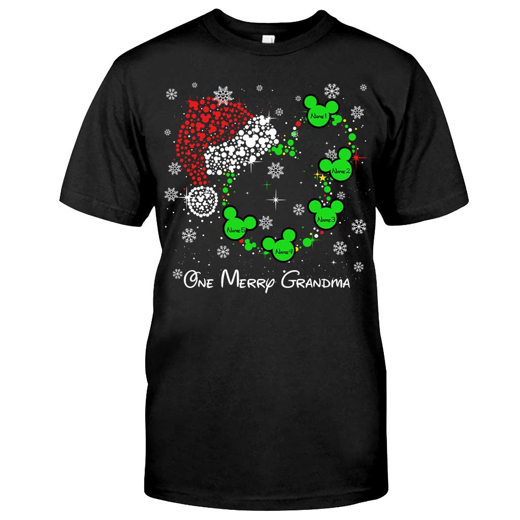 Personalized Christmas T-Shirt & Hoodie for Grandma | Custom Names T-shirt & Hoodie GradoCreations
