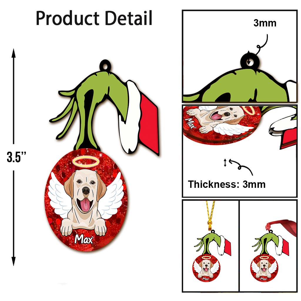 Personalized Dog Ornament Christmas Gift Custom Design Ornament GradoCreations