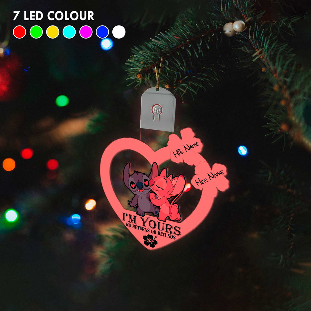 Personalized LED Acrylic Ornament I'm Yours Gift for Couples Led Acrylic Ornament GradoCreations