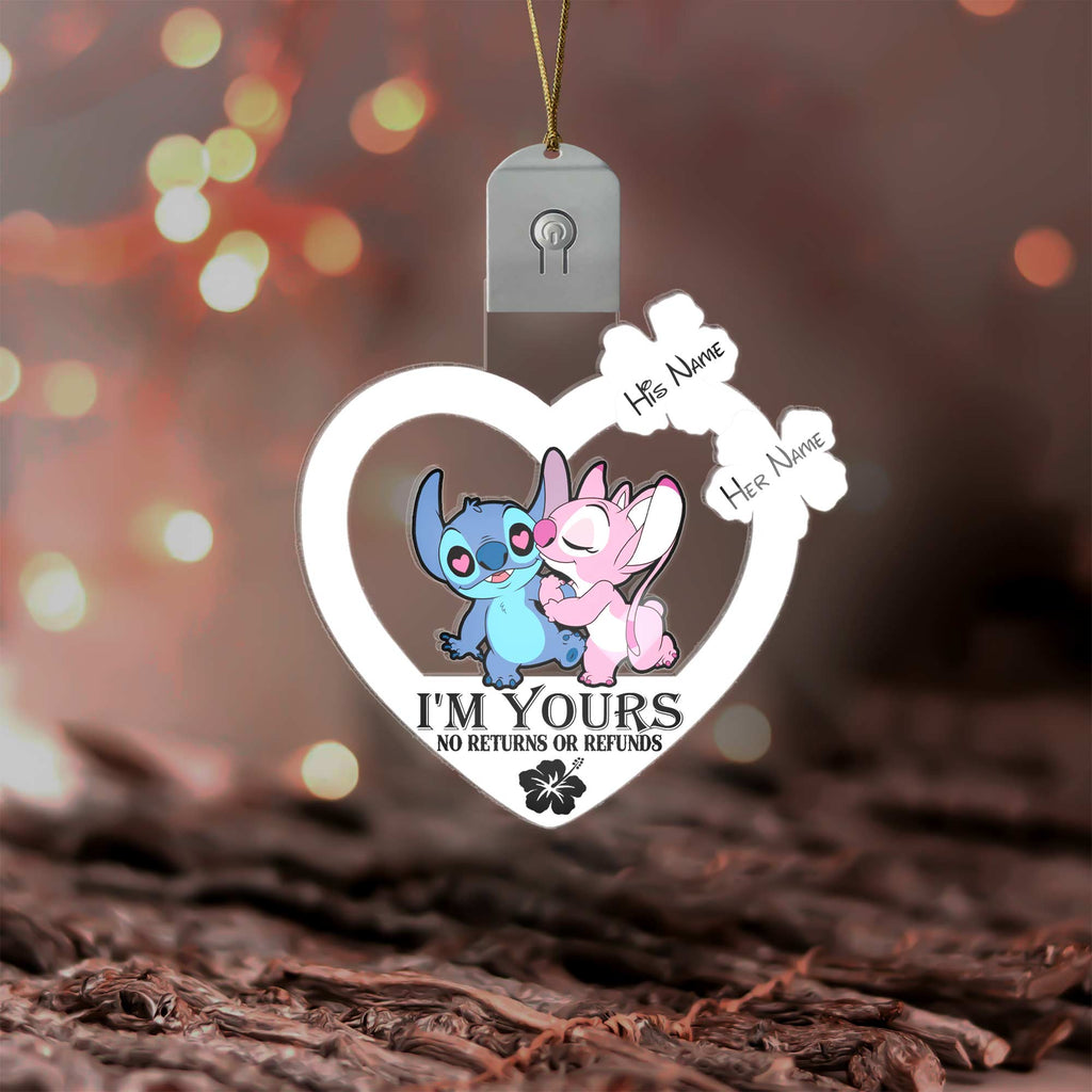 Personalized LED Acrylic Ornament I'm Yours Gift for Couples Led Acrylic Ornament GradoCreations