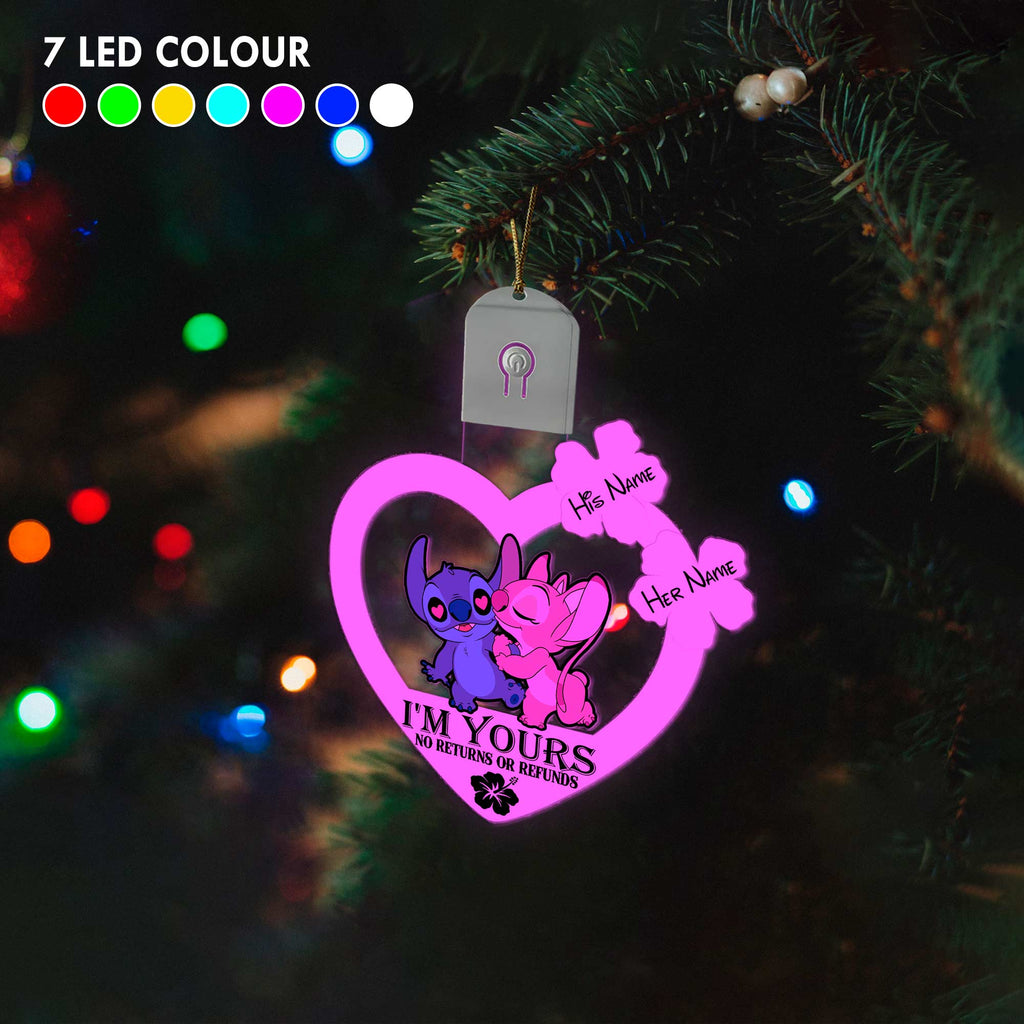 Personalized LED Acrylic Ornament I'm Yours Gift for Couples Led Acrylic Ornament GradoCreations