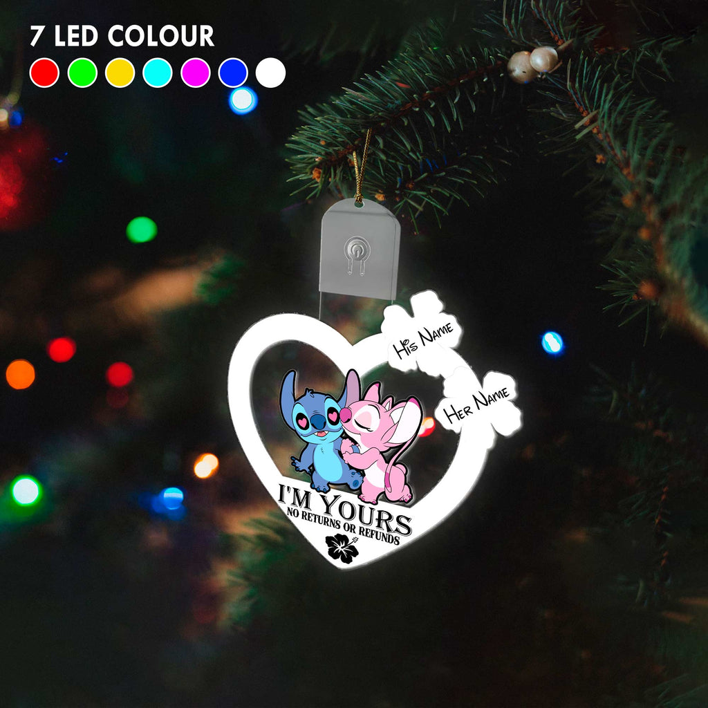 Personalized LED Acrylic Ornament I'm Yours Gift for Couples Led Acrylic Ornament GradoCreations