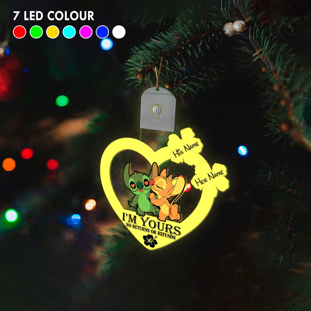 Personalized LED Acrylic Ornament I'm Yours Gift for Couples Led Acrylic Ornament GradoCreations