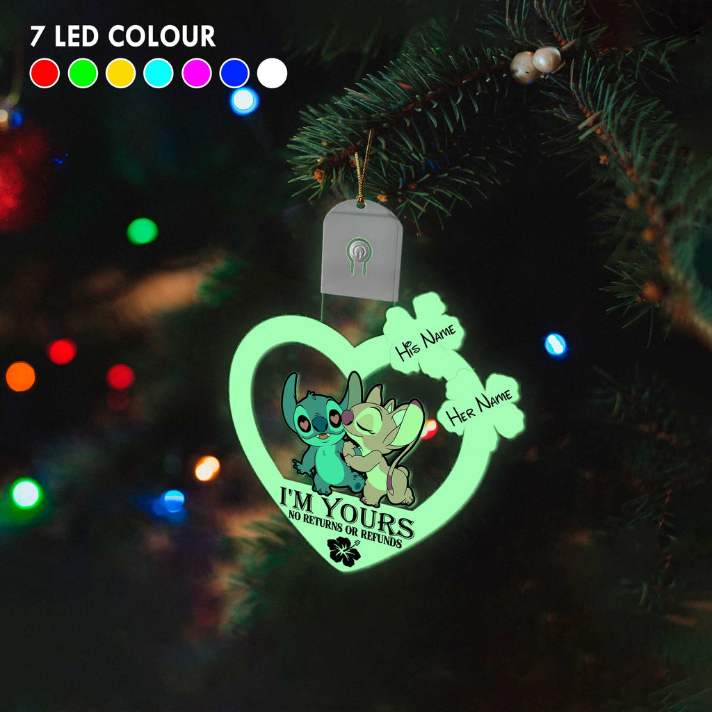 Personalized LED Acrylic Ornament I'm Yours Gift for Couples Led Acrylic Ornament GradoCreations