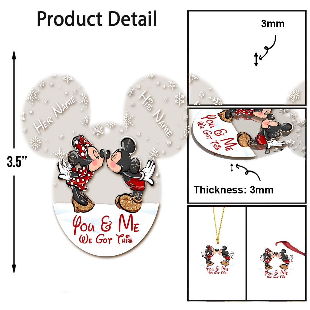 Personalized Christmas Mouse Ornament Custom Name Gift Ornament GradoCreations