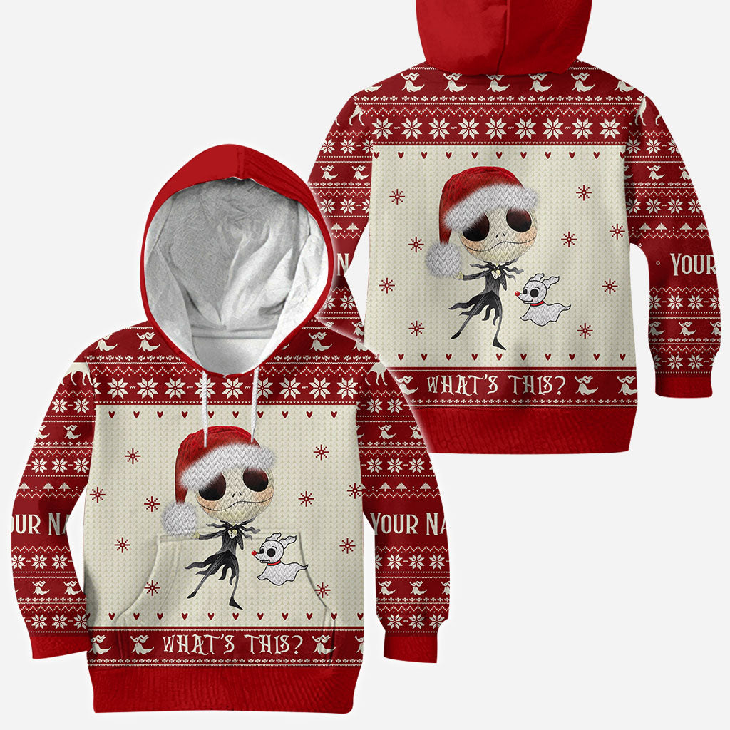 Personalized Nightmare Before Christmas Hoodie Custom Design Gift for Kids All Over Shirt GradoCreations