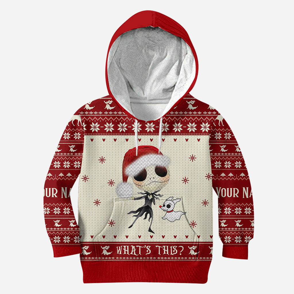 Personalized Nightmare Before Christmas Hoodie Custom Design Gift for Kids All Over Shirt GradoCreations