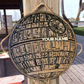 Personalized Death Star Round Wood Sign Custom Name Gift Round Wood Sign GradoCreations