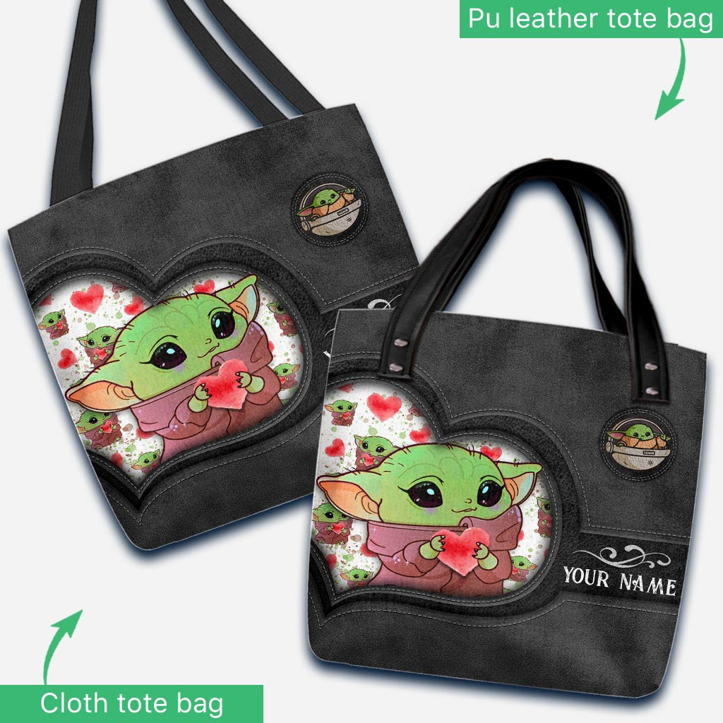 Personalized Cute Character Tote Bag Custom Name Gift Tote Bag GradoCreations