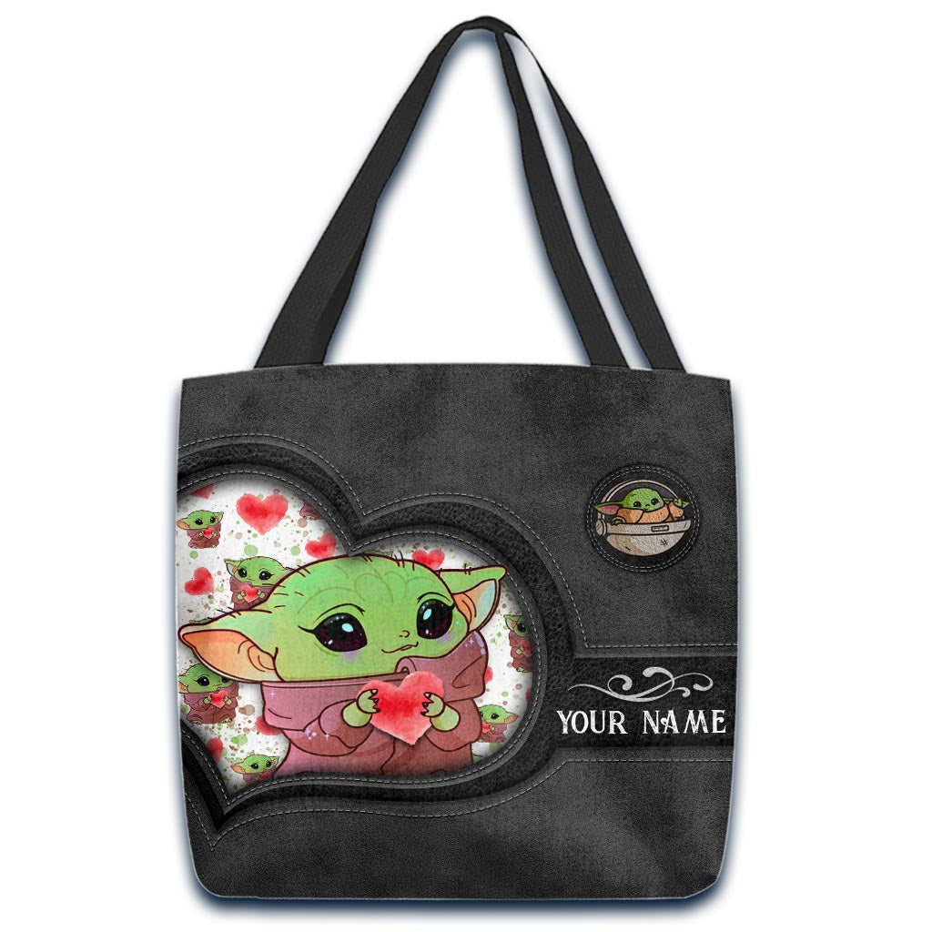 Personalized Cute Character Tote Bag Custom Name Gift Tote Bag GradoCreations