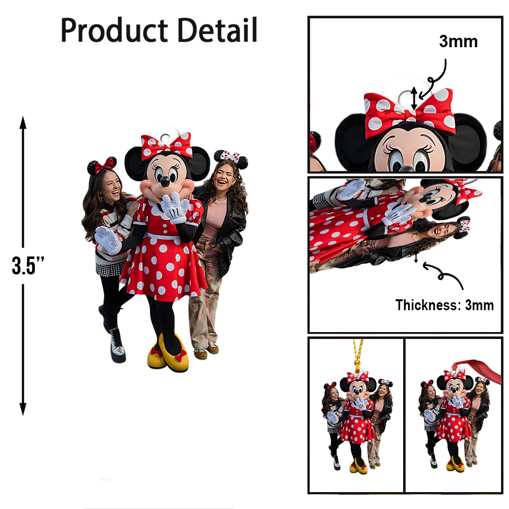 Personalized Mickey Mouse Shaped Ornament Custom Gift for Christmas Custom Shaped Ornament GradoCreations