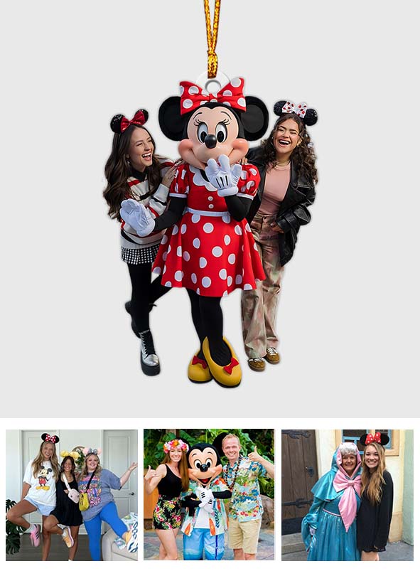 Personalized Mickey Mouse Shaped Ornament Custom Gift for Christmas Custom Shaped Ornament GradoCreations
