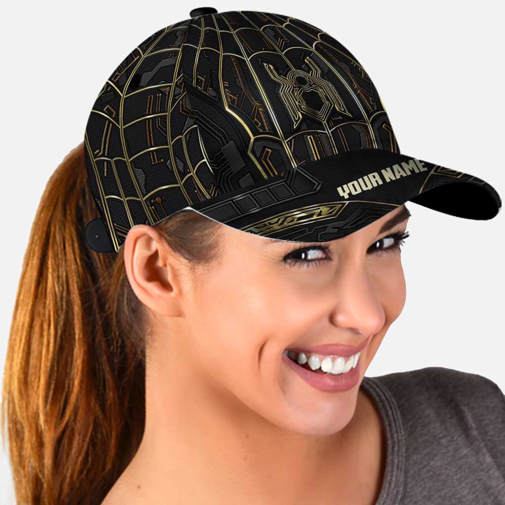 Personalized Black Gold Classic Cap Custom Name Gift for Dad Classic Cap GradoCreations
