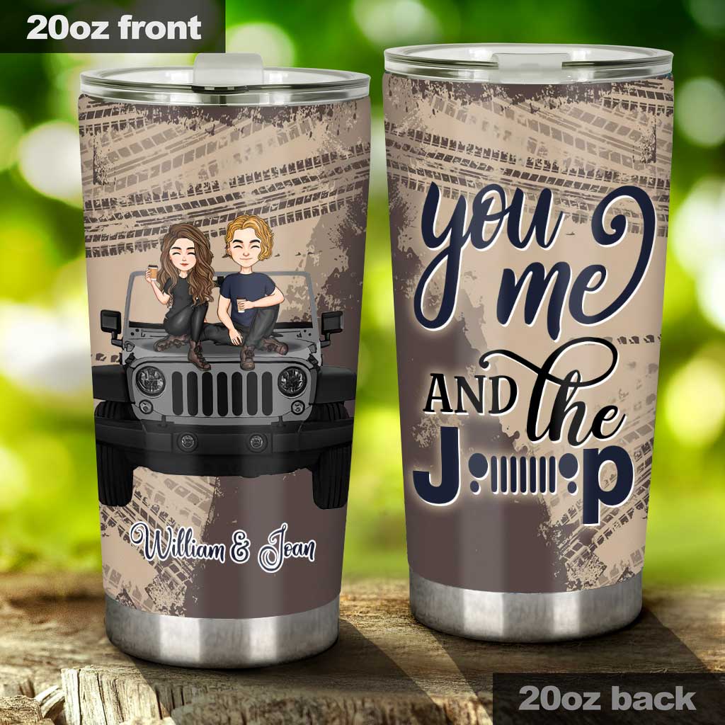 Personalized Couple Car Tumbler Custom Names Unique Gift Tumbler GradoCreations