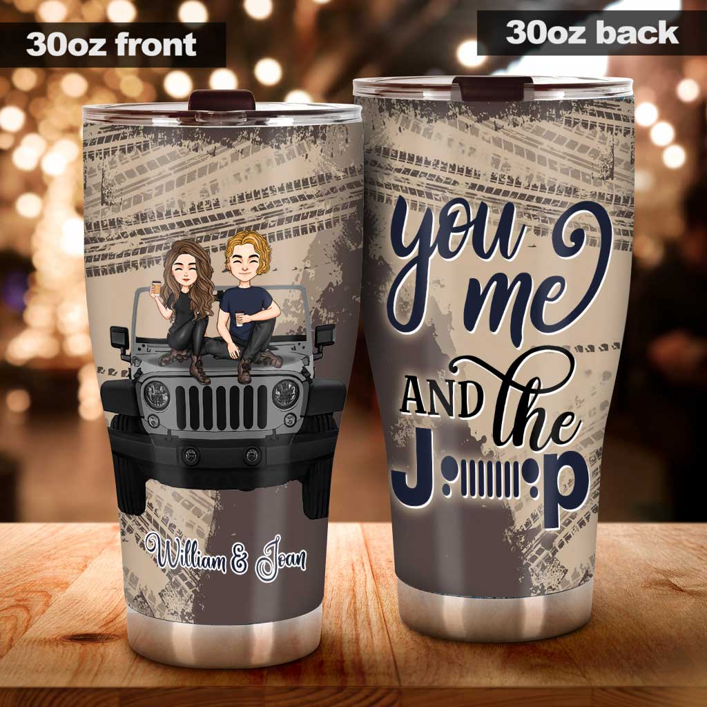 Personalized Couple Car Tumbler Custom Names Unique Gift Tumbler GradoCreations