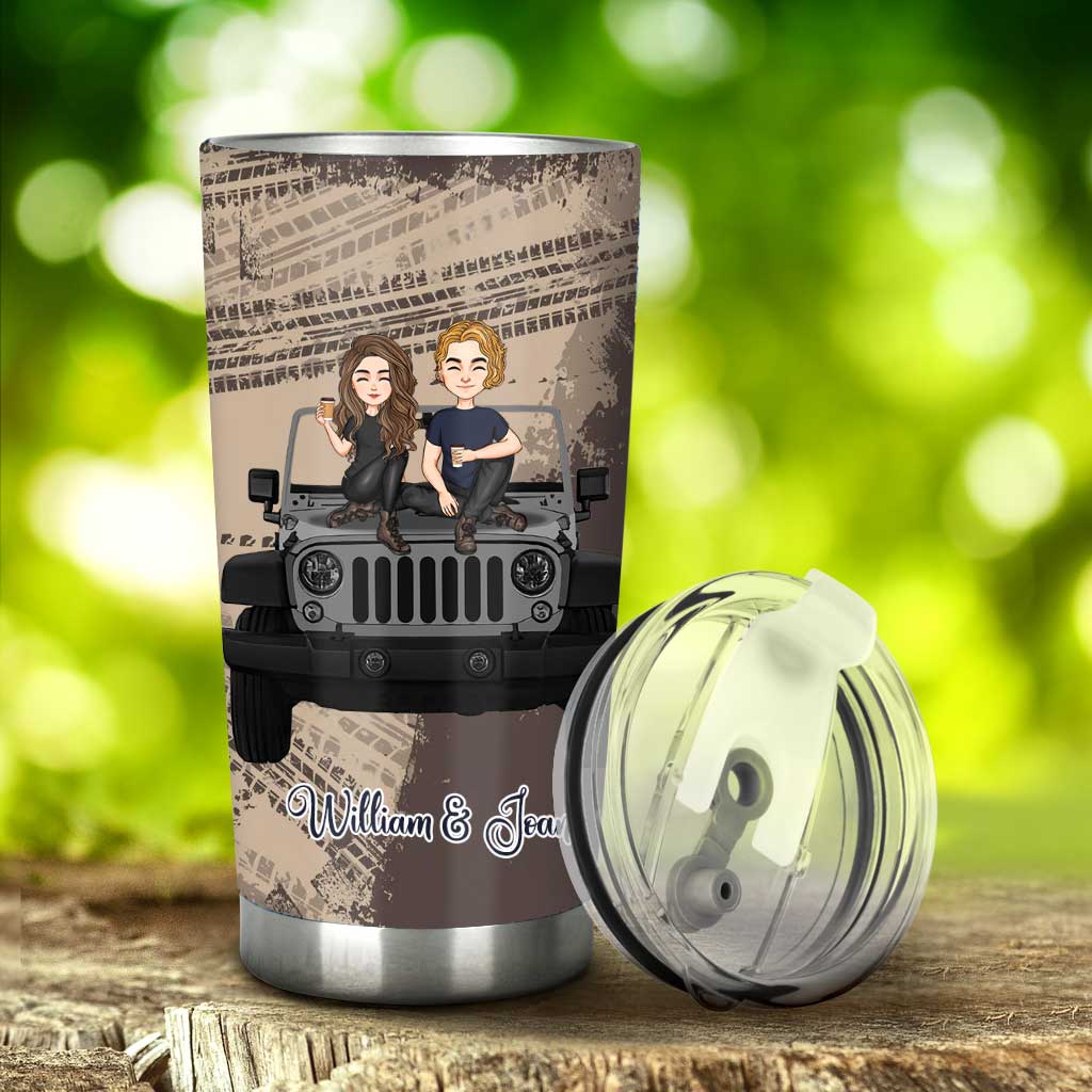 Personalized Couple Car Tumbler Custom Names Unique Gift Tumbler GradoCreations