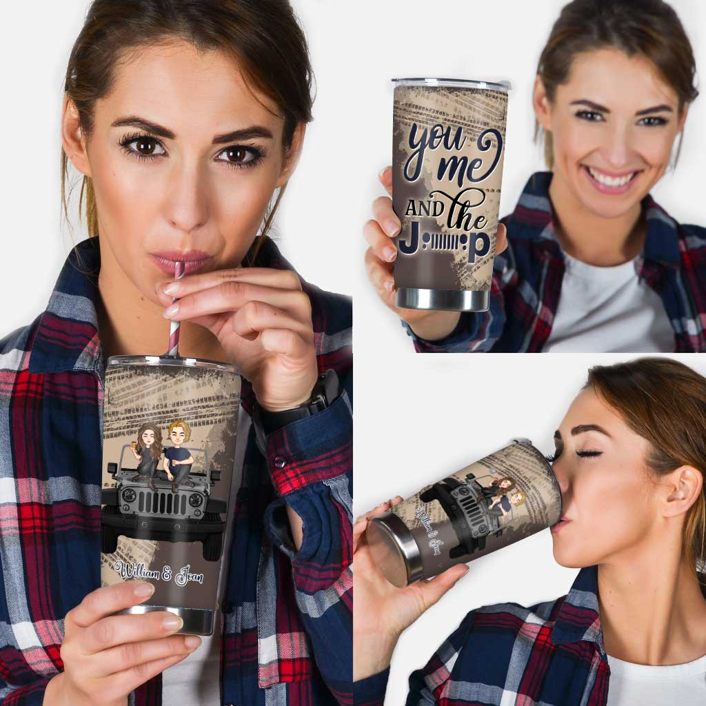 Personalized Couple Car Tumbler Custom Names Unique Gift Tumbler GradoCreations