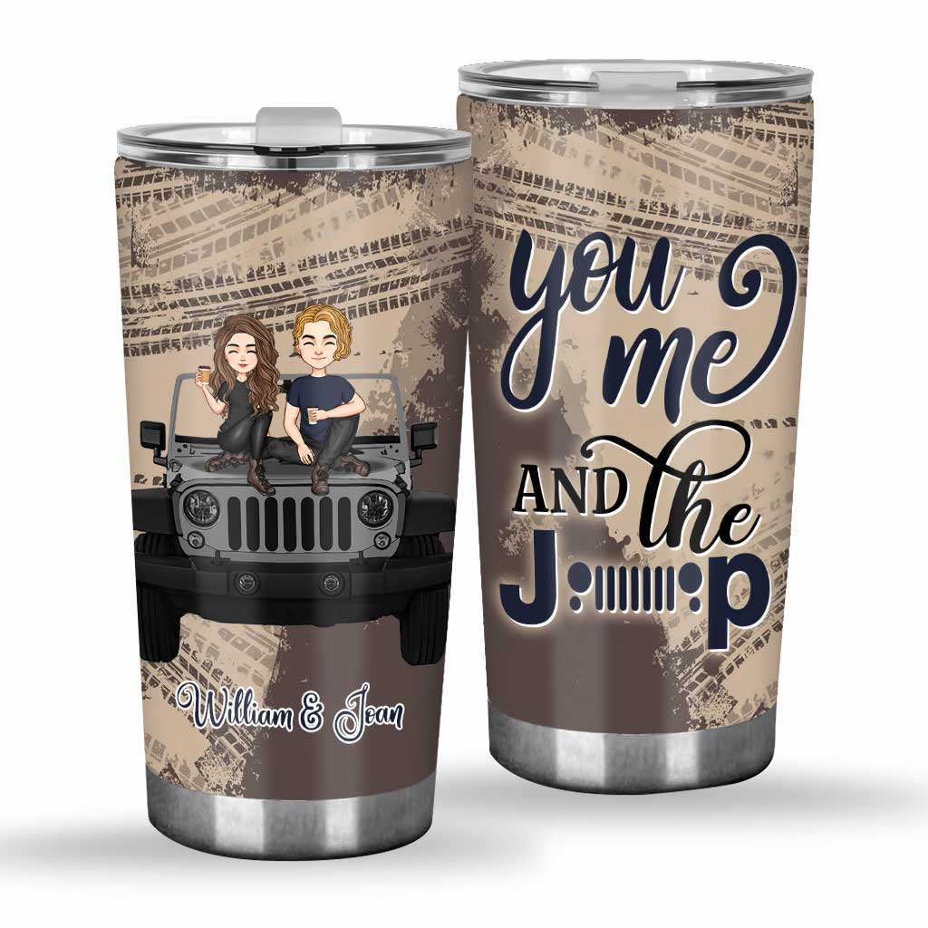 Personalized Couple Car Tumbler Custom Names Unique Gift Tumbler GradoCreations