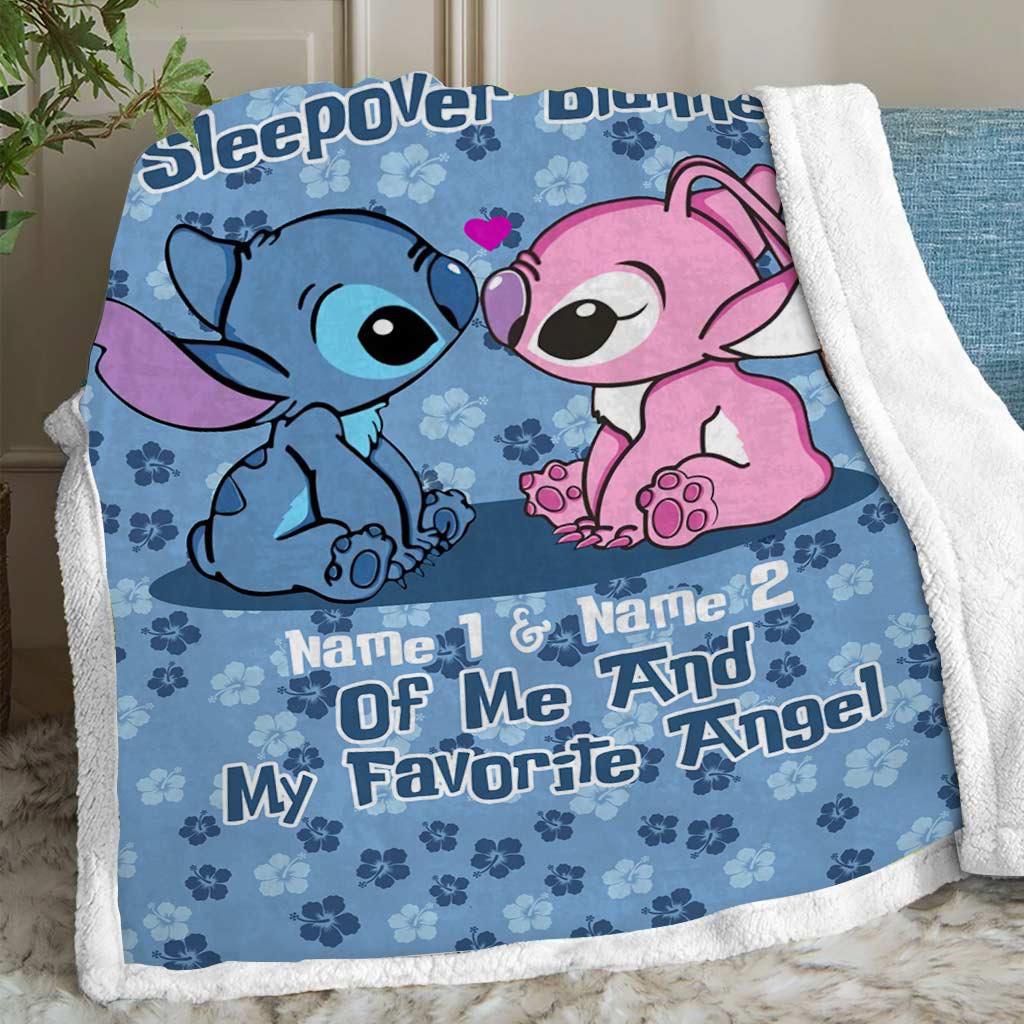 Personalized Sleepover Blanket Custom Names Gift for Kids Blanket GradoCreations