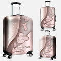 Personalized Luggage Cover Adventure Awaits Custom Name Travel Gift Luggage Cover GradoCreations