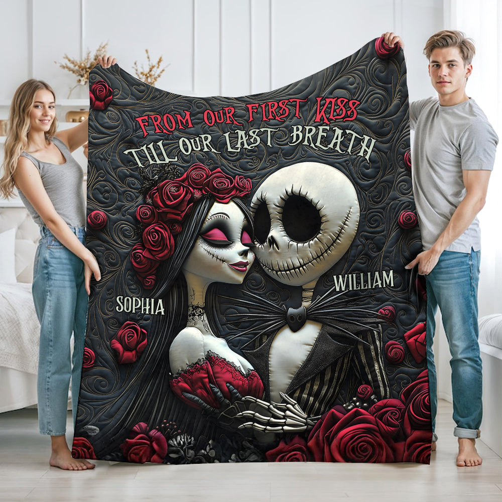 Personalized Nightmare Blanket with Names for Couples Gift Blanket GradoCreations