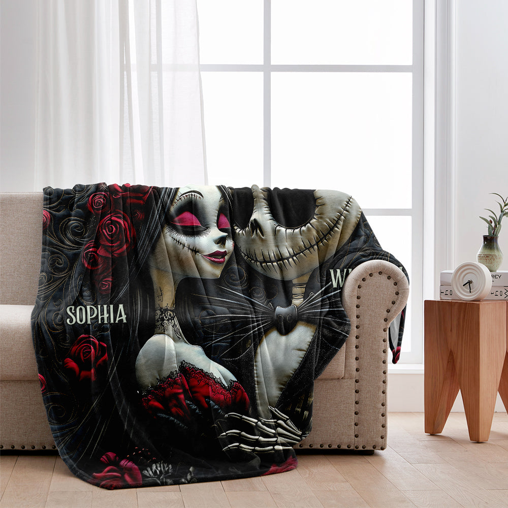 Personalized Nightmare Blanket with Names for Couples Gift Blanket GradoCreations