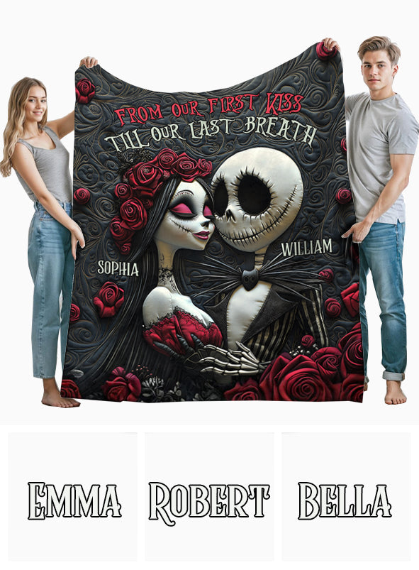 Personalized Nightmare Blanket with Names for Couples Gift Blanket GradoCreations