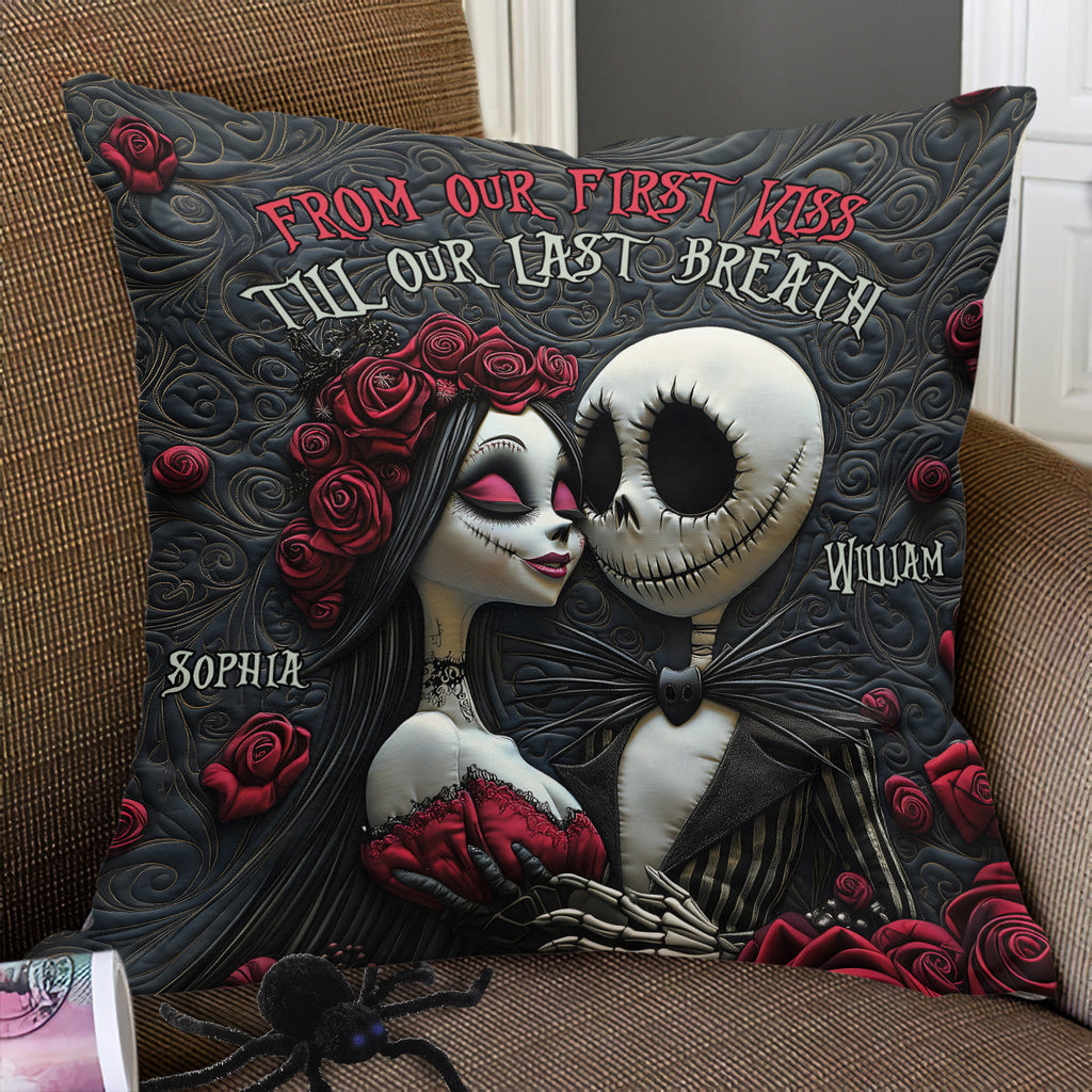 Personalized Nightmare Throw Pillow Custom Names Romantic Gift Throw Pillow GradoCreations