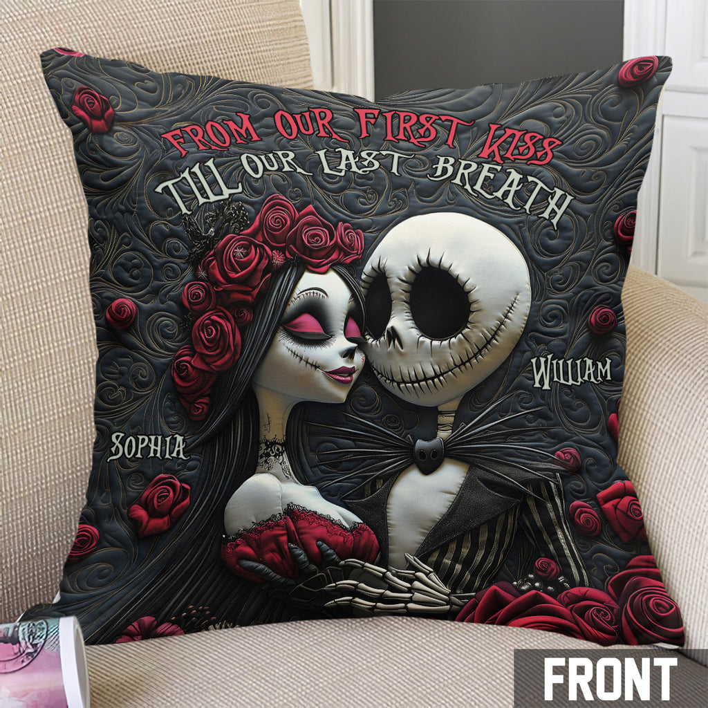 Personalized Nightmare Throw Pillow Custom Names Romantic Gift Throw Pillow GradoCreations
