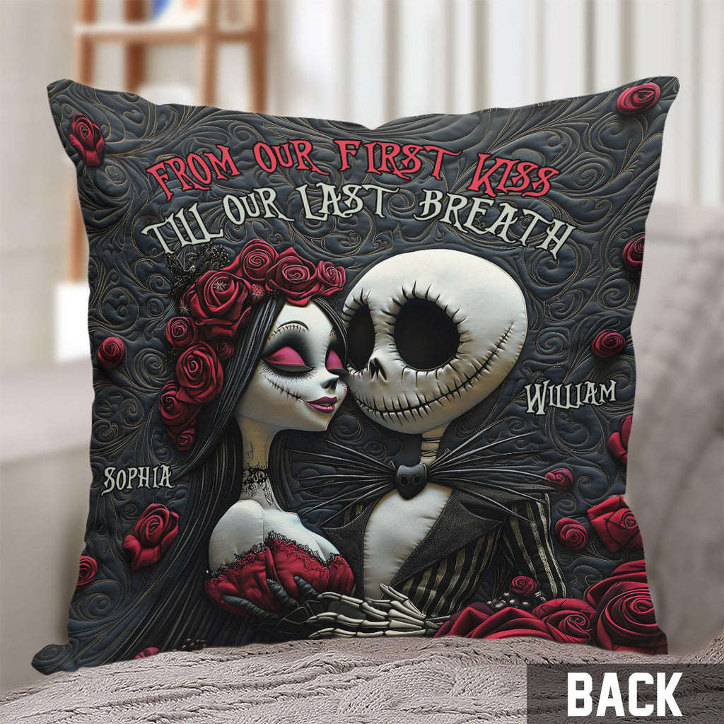 Personalized Nightmare Throw Pillow Custom Names Romantic Gift Throw Pillow GradoCreations
