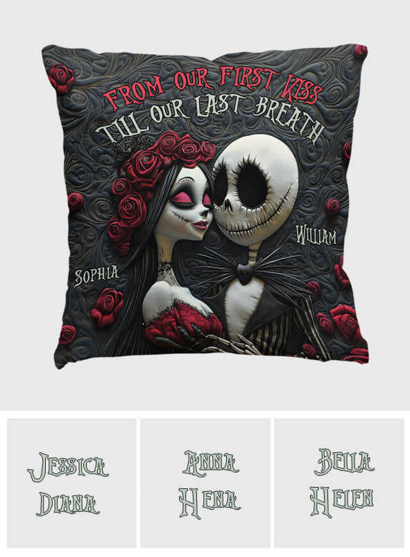 Personalized Nightmare Throw Pillow Custom Names Romantic Gift Throw Pillow GradoCreations