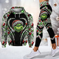 Personalized Grinch Hoodie & Leggings Set Christmas Gift Hoodie & Leggings GradoCreations