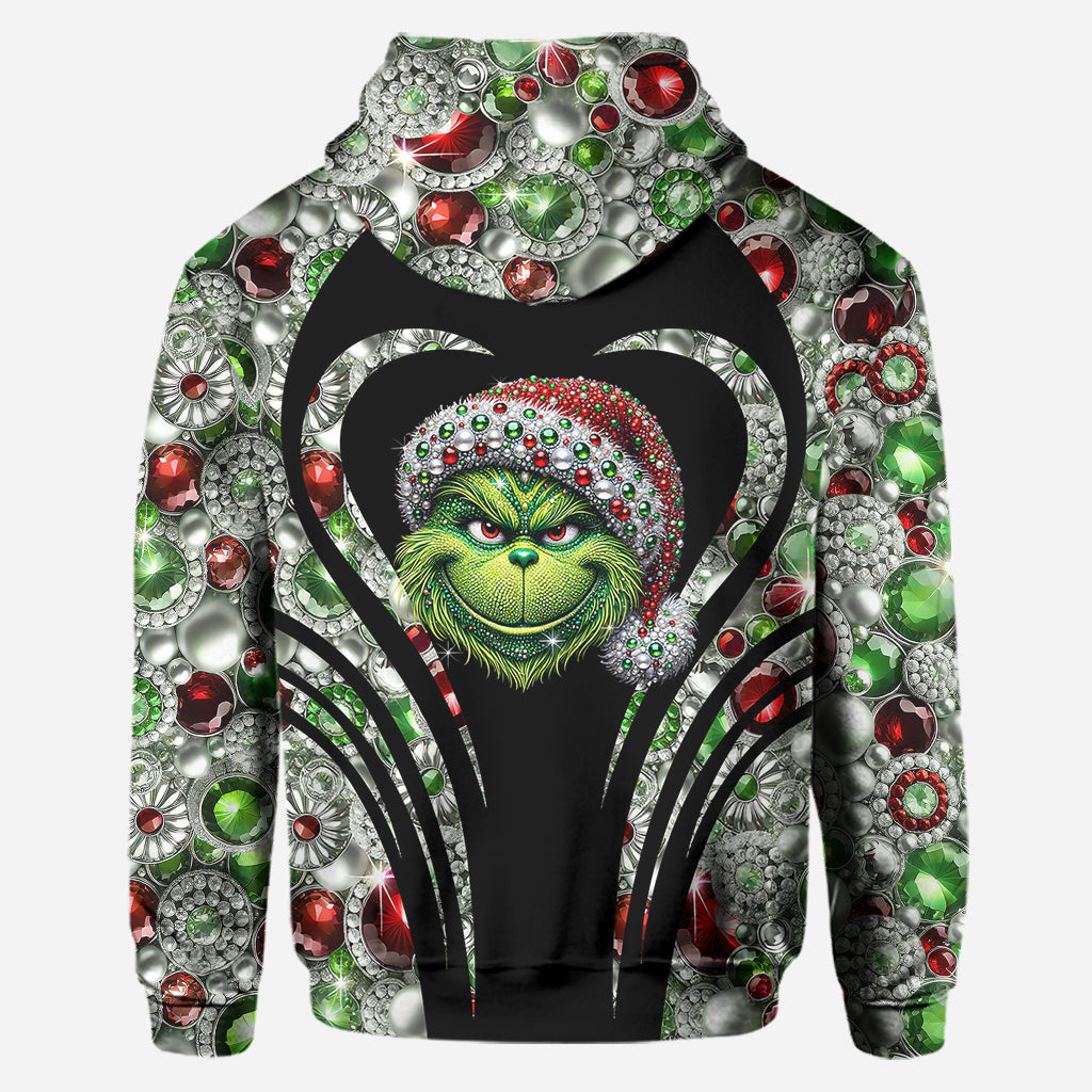 Personalized Grinch Hoodie & Leggings Set Christmas Gift Hoodie & Leggings GradoCreations
