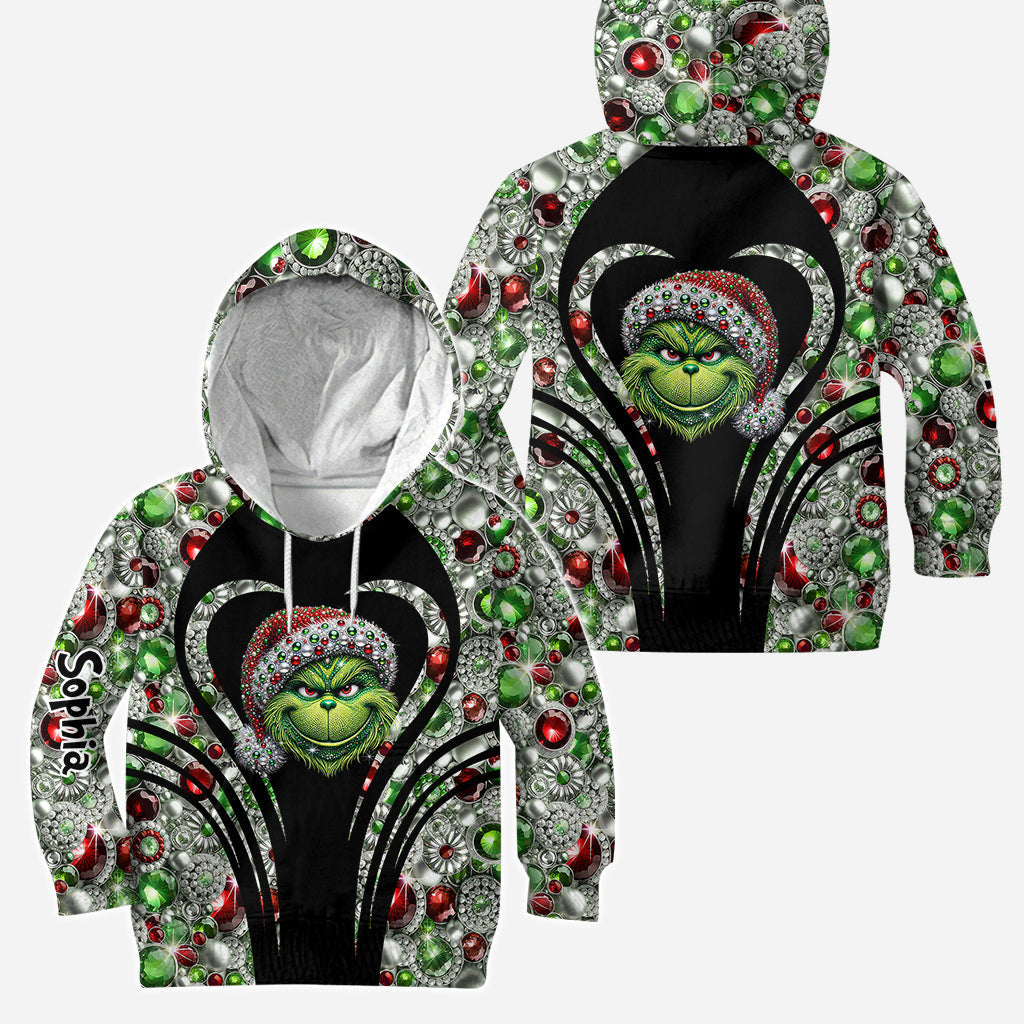 Personalized Grinch Hoodie & Leggings Set Christmas Gift Hoodie & Leggings GradoCreations